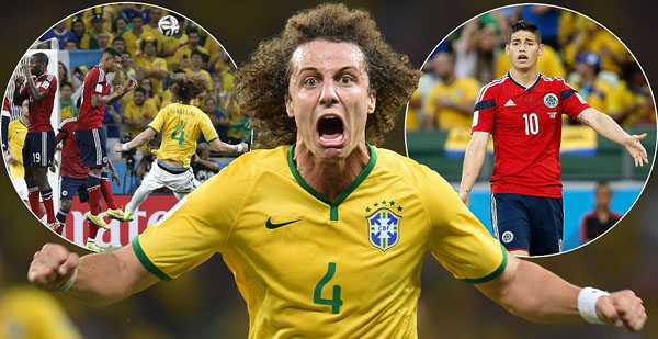 David Luiz Antar Brazil Tembus Semi Final 